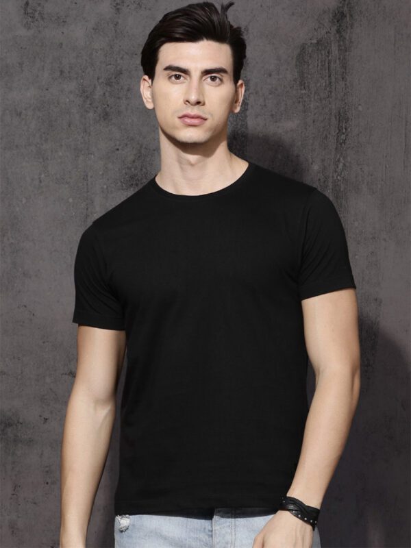 Kaspy Solid Cotton Half Sleeve T-shirts