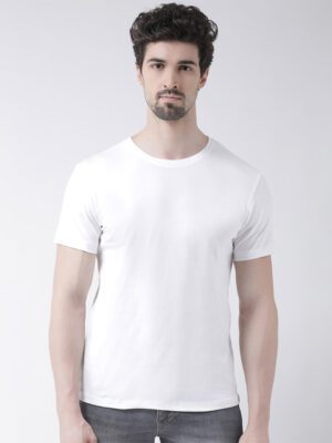 Kaspy Men white cotton half sleeve manufactured in Delhi for Wholesale t-shirts