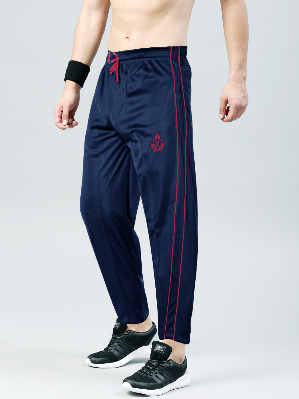 tape poly track pants